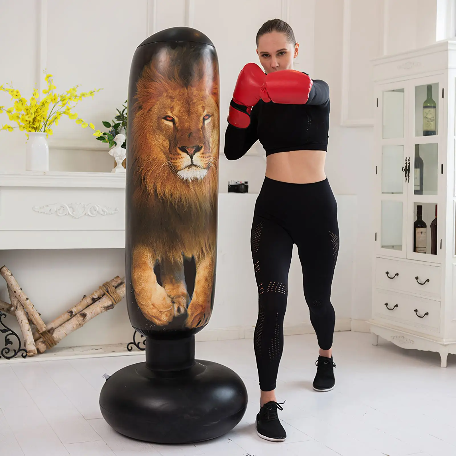 Надувной боксерский мешок для фитнеса и бокса надувной из пвх декомпрессии |