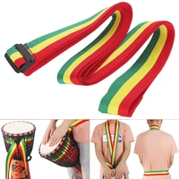 adjustable rainbow african drum cotton strap 5cm width djembe drum tambourine shoulder waist belt