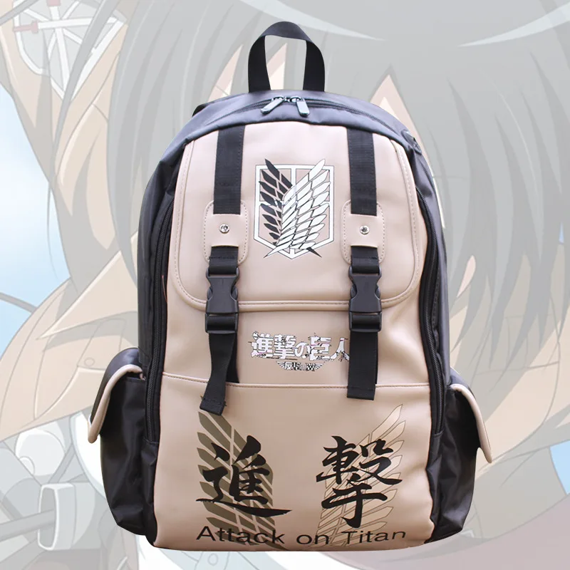 A Атака на Титанов Shingeki no Kyojin Действие напечатанный рисунок рюкзак школьная сумка рюкзак Холщовая Сумка рюкзак Спортивная дорожная сумка игрушка - Цвет: A