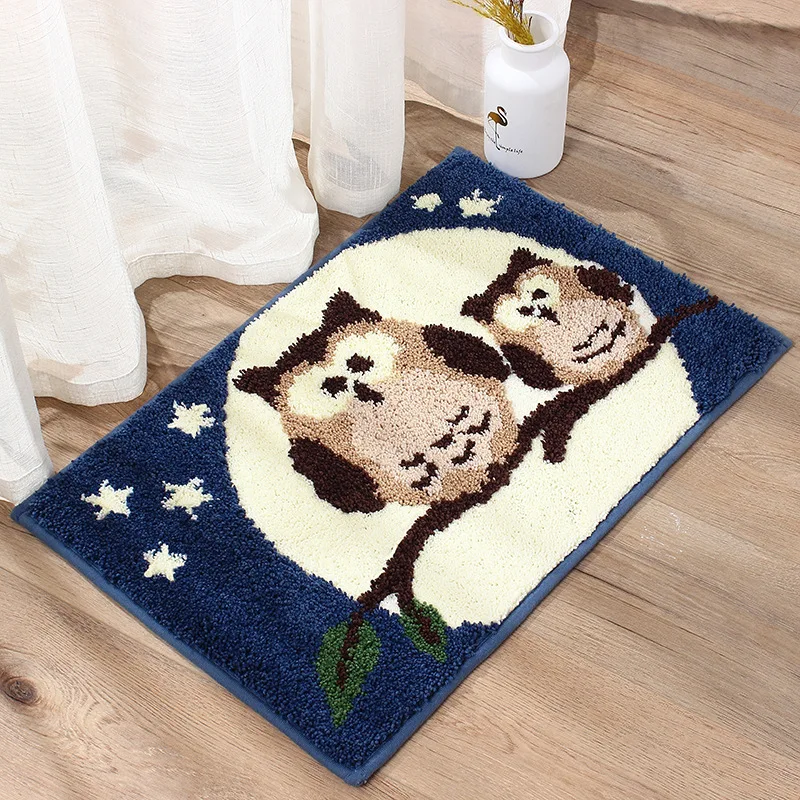 

Leaves plant jacquard bathroom absorbent floor mat kitchen entry door non-slip floor mat bedroom carpet