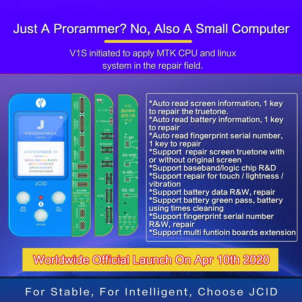 JC V1S программатор для i7 8 X XR XS MAX 11 Pro Max Фоточувствительный оригинальный цветной