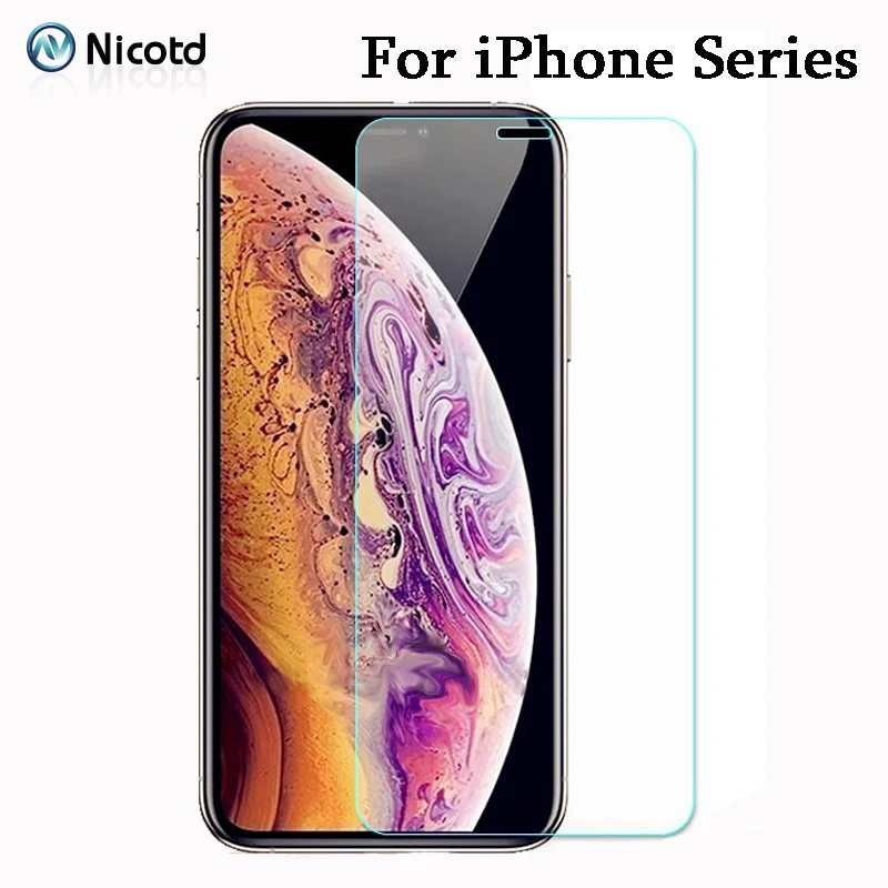 5 шт. закаленное стекло HD для iPhone 11 Pro XS MAX XR Защита экрана 7 plus Защитная стеклянная