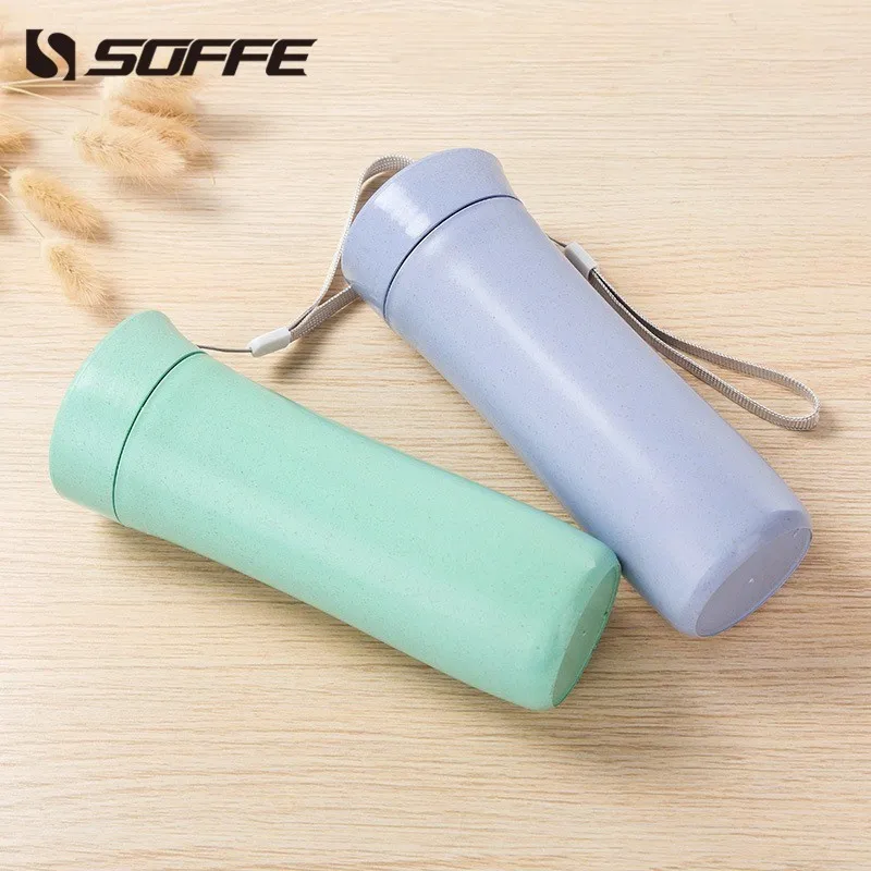 Soffe короткая пшеничная соломинка без бисфенола А бутылка для воды 450 мл детей