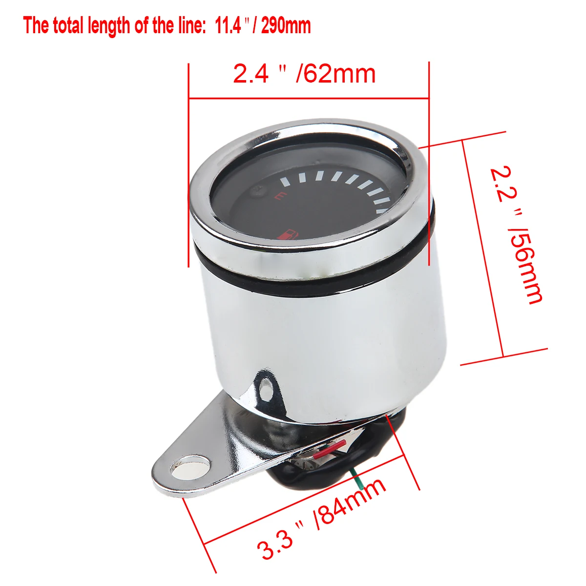 Универсальный манометр POSSBAY для масла и топлива мотоцикла 12 В светодиодный