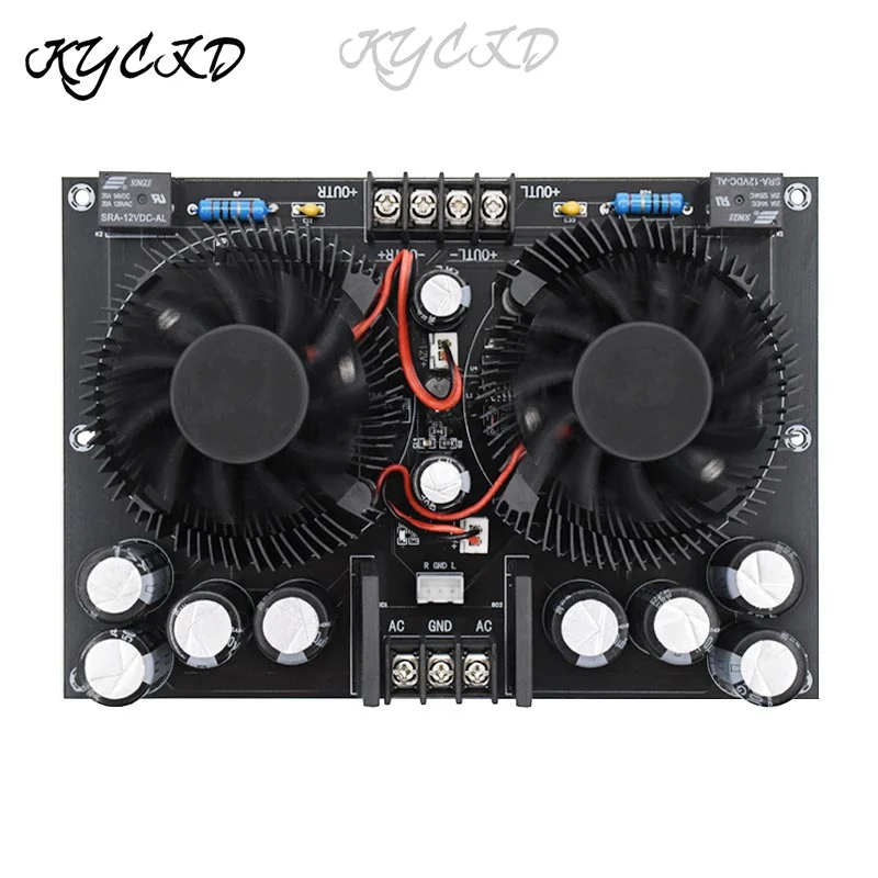 

Двойная Плата усилителя высокой мощности TDA7293, 100 Вт + 100 Вт, 2,0 каналов, стерео аудио усилитель с двумя охлаждающими вентиляторами для динамика, кинотеатра