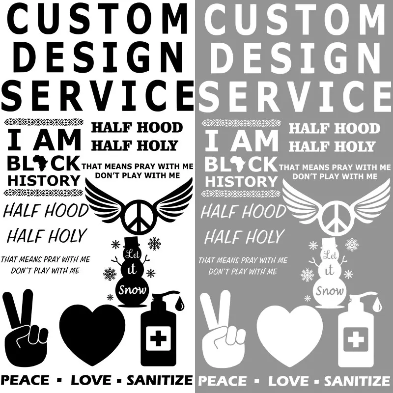 

'Let It Snow' 'I AM BLACK HISTORY' Iron On Transfer Heat Transfer for Clothing Printed Stickers on fabric