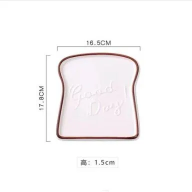 Поднос для тостов керамические тарелки посуда в форме хлеба кухонные