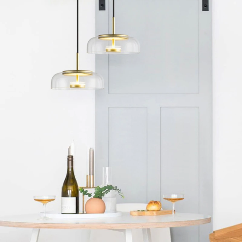 Скандинавская Современная Золотая люстра светодиодная Подвесная лампа простая