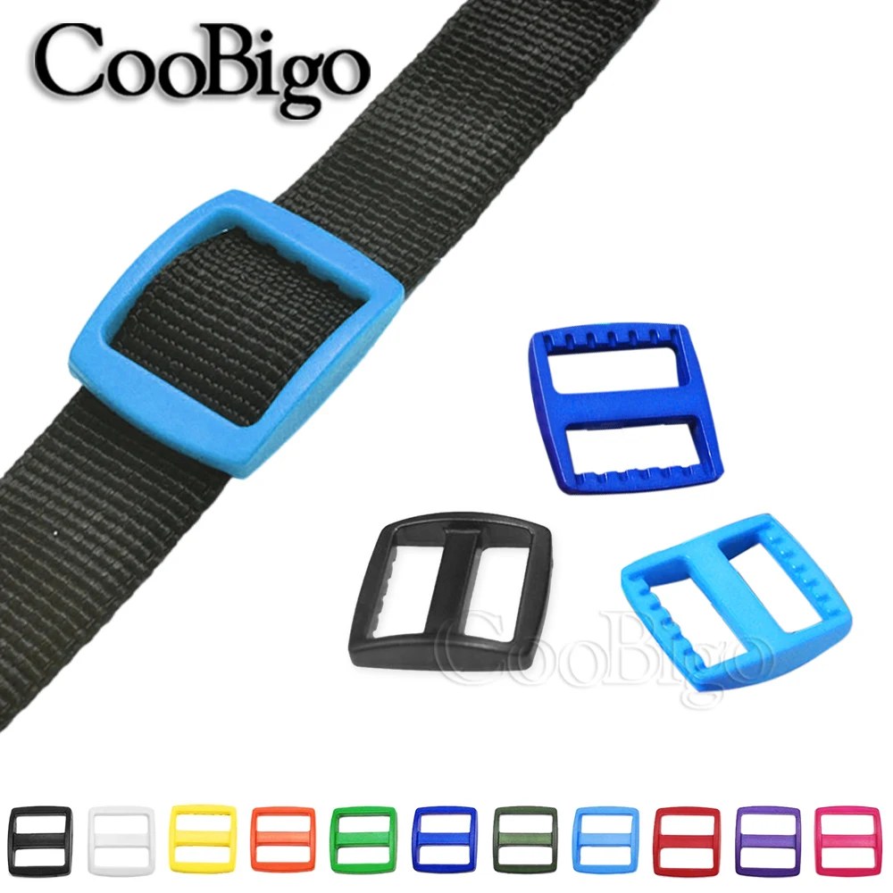 12 шт. пластиковые тройные скользящие пряжки регулируемые яркие 25 мм для