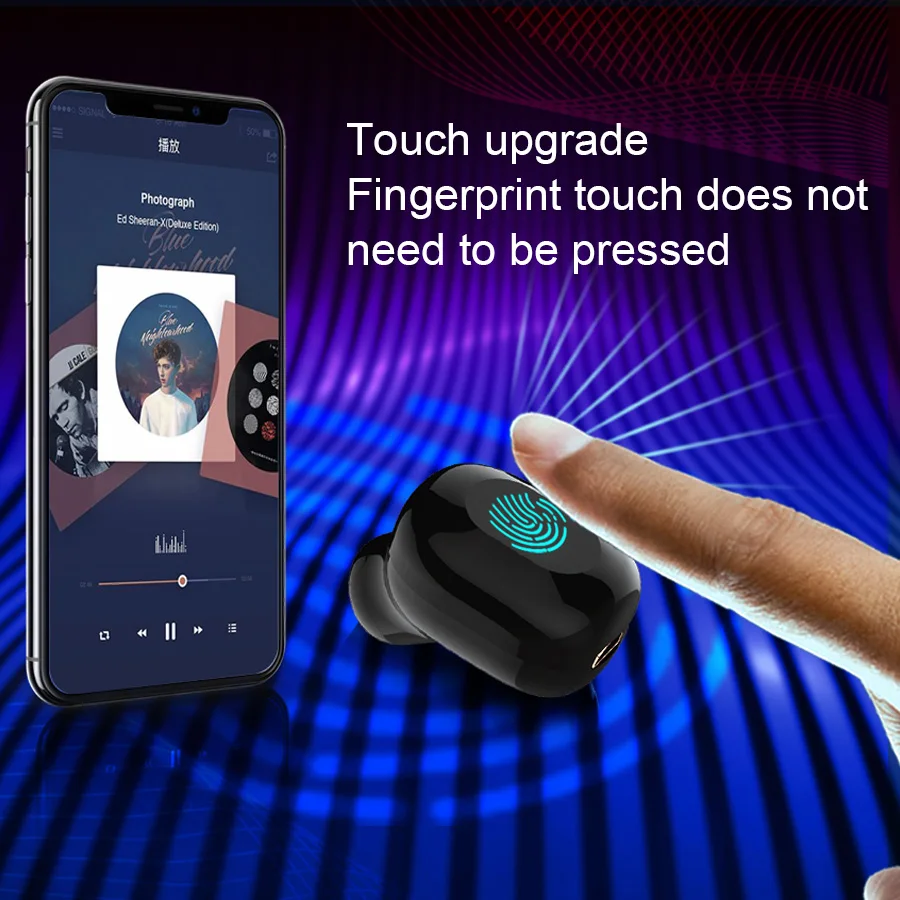 CBAOOO TWS Bluetooth спортивные музыкальные беспроводные наушники Bluetooth 5,0 наушники с микрофоном и зарядным устройством