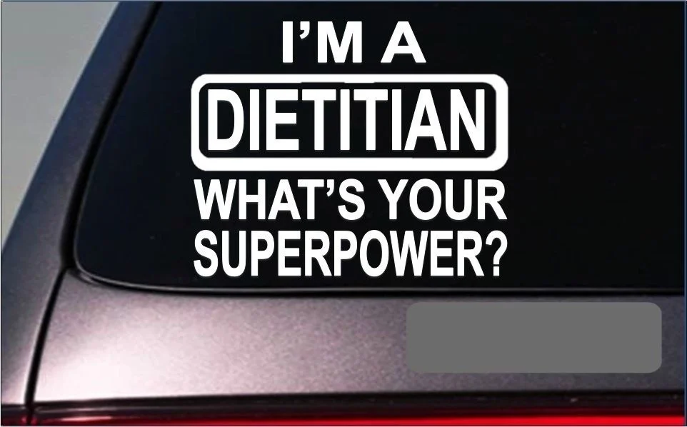 Dietitian Superpower 8" sticker Decal nutrition healthy diet meal plan computer Sticker | Игрушки и хобби