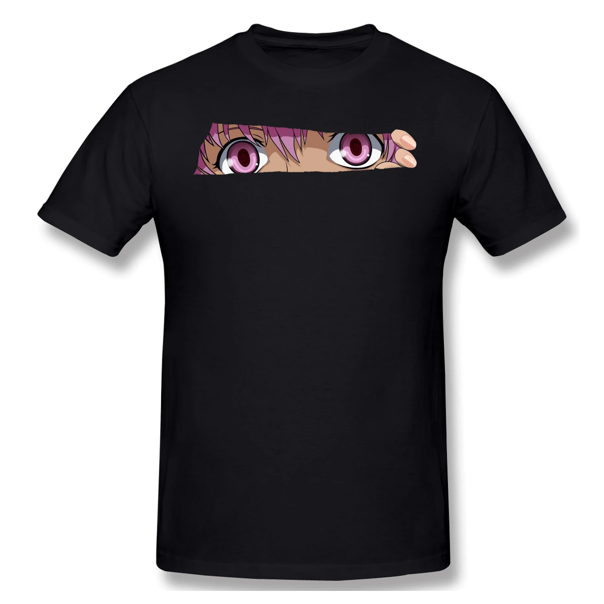 Men Mirai Nikki T-Shirts Funny Tops Nikki-gasai Yuno Pure Cotton Tees Harajuku tShirt | Мужская одежда