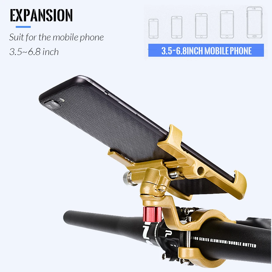 360 rotation aluminum alloy bike bicycle phone holder adjustable celular moto motorcycle mount mtb universal cellphone stand free global shipping