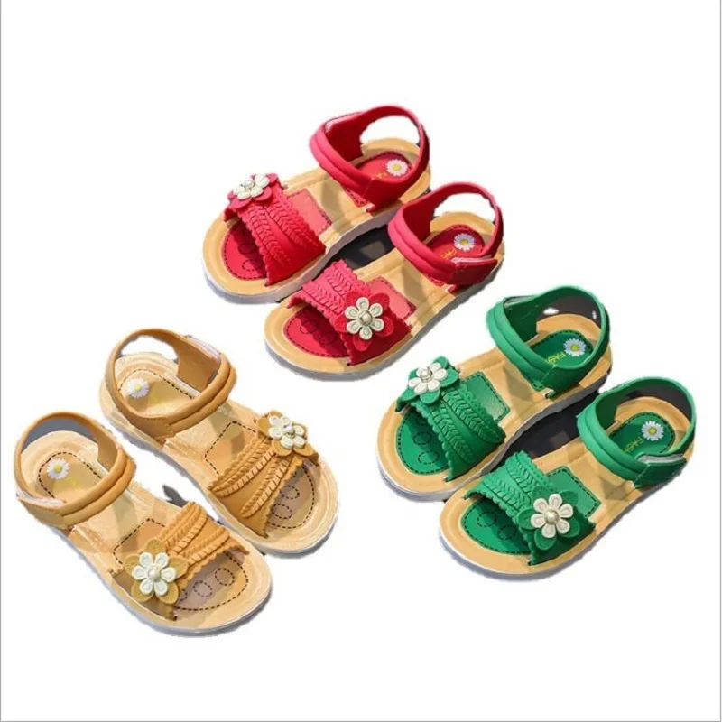 

2021 new children's sandals fashion net red princess shoes little middle school girl students sandals versatile soft soled shoes
