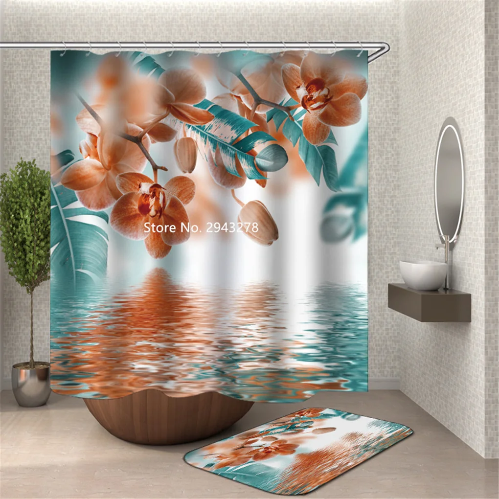 

Beautiful Sunflower Beach Forest Colorful Printed Shower Curtain Bathroom Decoration Waterproof and Mold Washable with Hook
