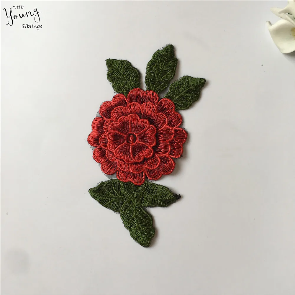 Новое поступление 3D Цветочная вышивка швейная аппликация кружевной воротник