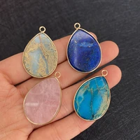 natural stone drop shaped pendant emperor stone fashion personality pendant for diy creative necklace jewelry making ladies