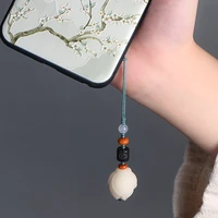 chinese element creative white bodhi root magnolia flower mobile phone chain pendant mobile phone pendant men and women pendant