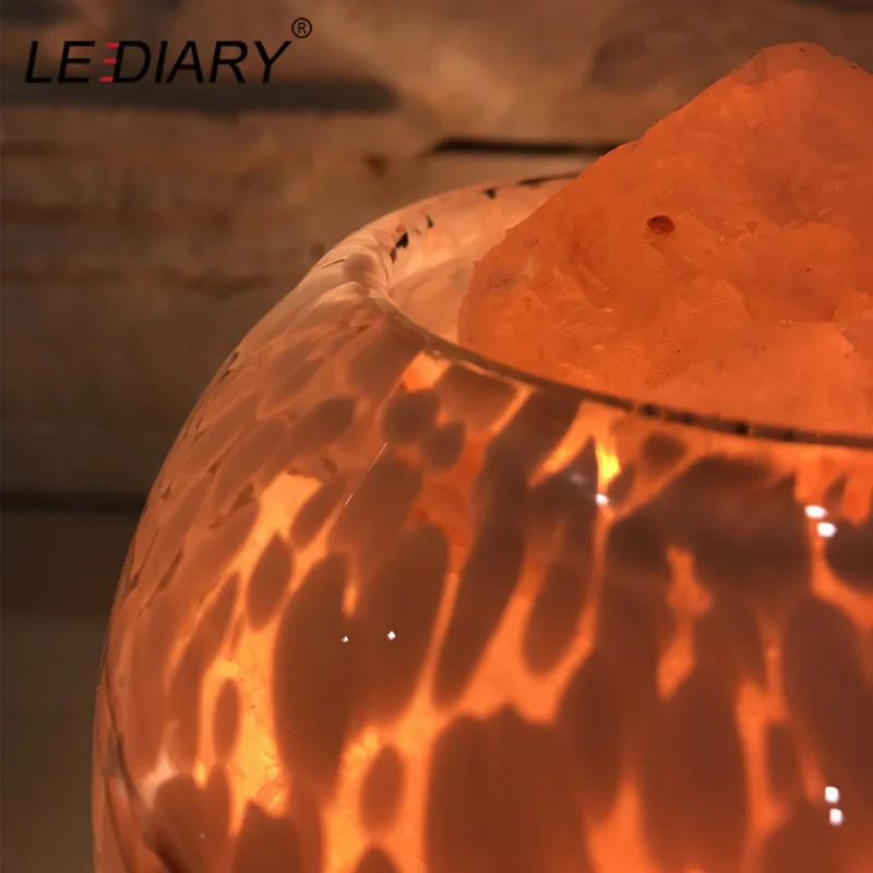 LEDIARY USB Затемняющая соленая лампа лава натуральный Гималайский воздух очиститель