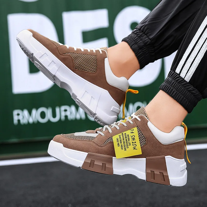 Мужские кроссовки высокого качества красные Нескользящие мужская трендовая