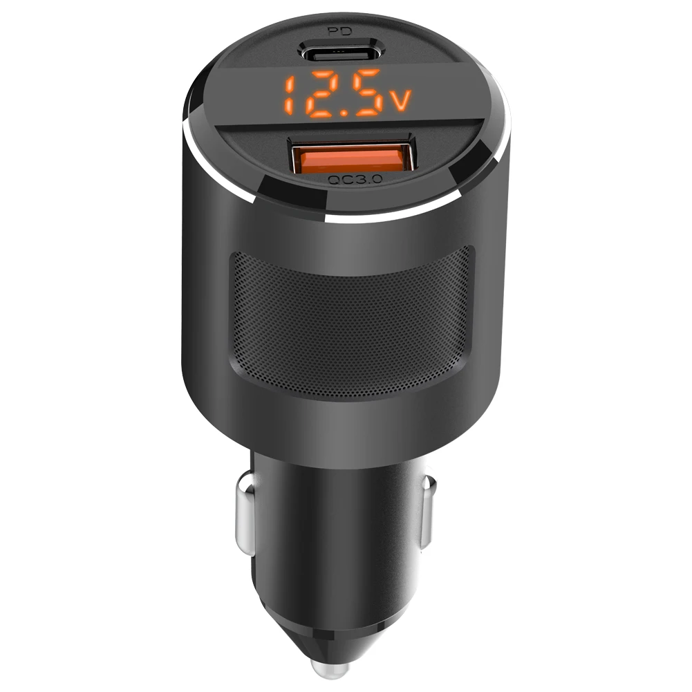 

Two-color Smart QC3.0 Fast Charge Car Charger Multi-function Dual USB Car Charger 5V2.3MA