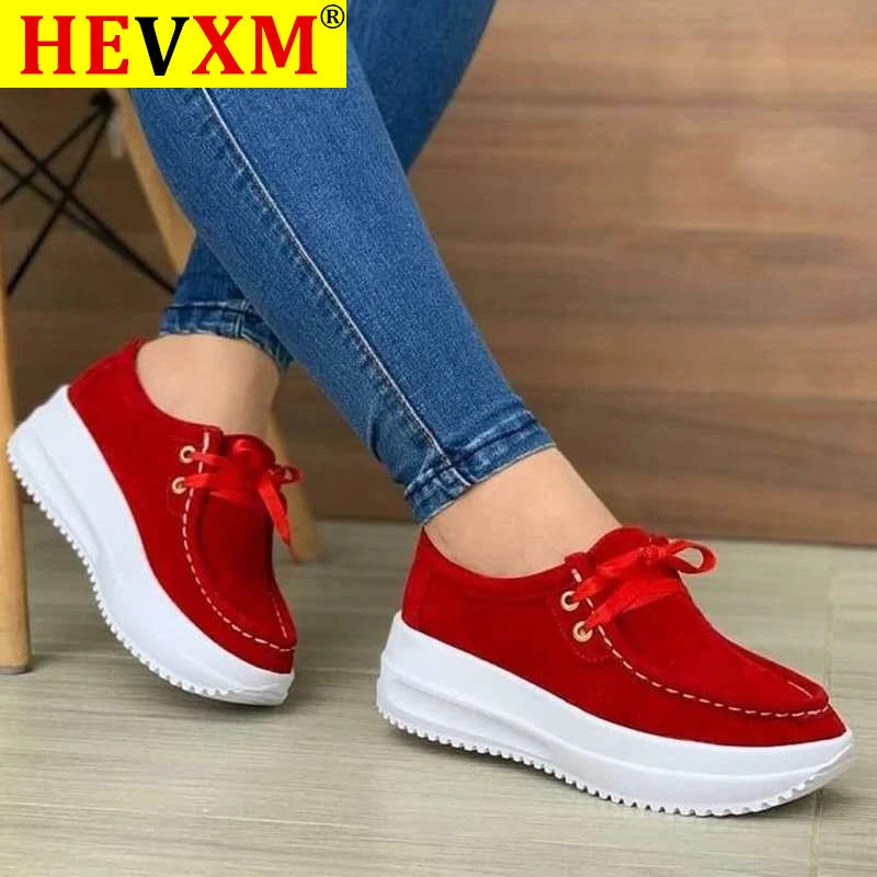 

Женские массивные кроссовки, однотонная обувь на толстой подошве, на шнуровке, дышащая нескользящая обувь на платформе для прогулок