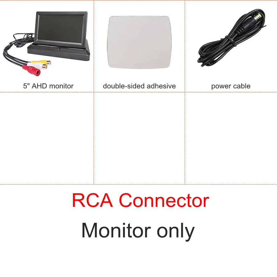 

DIYKIT 5-дюймовый AHD IPS 1024x600 RCA/4Pin складной автомобильный монитор заднего вида резервный монитор для камеры AHD CVBS автомобильная камера