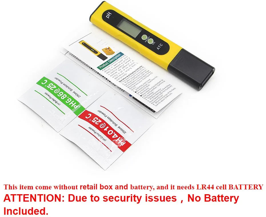 

High Accuracy 0.01 LCD Digital PH Meter Tester for Water Food Aquarium Pool Hydroponics Pocket Size PH Tester Large LCD Display