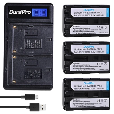 Комплект из 2 предметов 1800 мА/ч, NP-FM50 NP FM50 Камера Батарея+ ЖК-дисплей USB Зарядное устройство для sony NP-F550 F570 F770 F750 F960 F970 FM500H FM70 QM91D QM71 - Цвет: 3 Battery Set