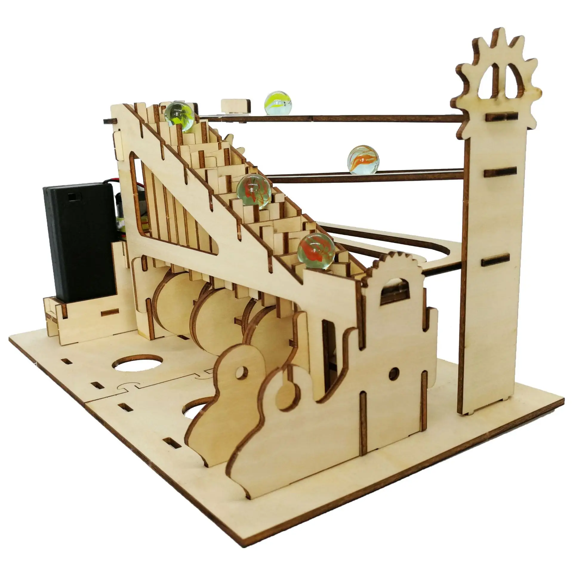 

Marble Run Racing Ball Zuma Mechanical Game Wooden DIY Model Engineering Building Kits Assembly Educational Toys For Kids Adult