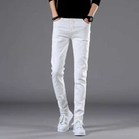 casual mens jeans size 27 36 2021 men stretch jeans fashion white denim trousers for male winter fleece retro pants