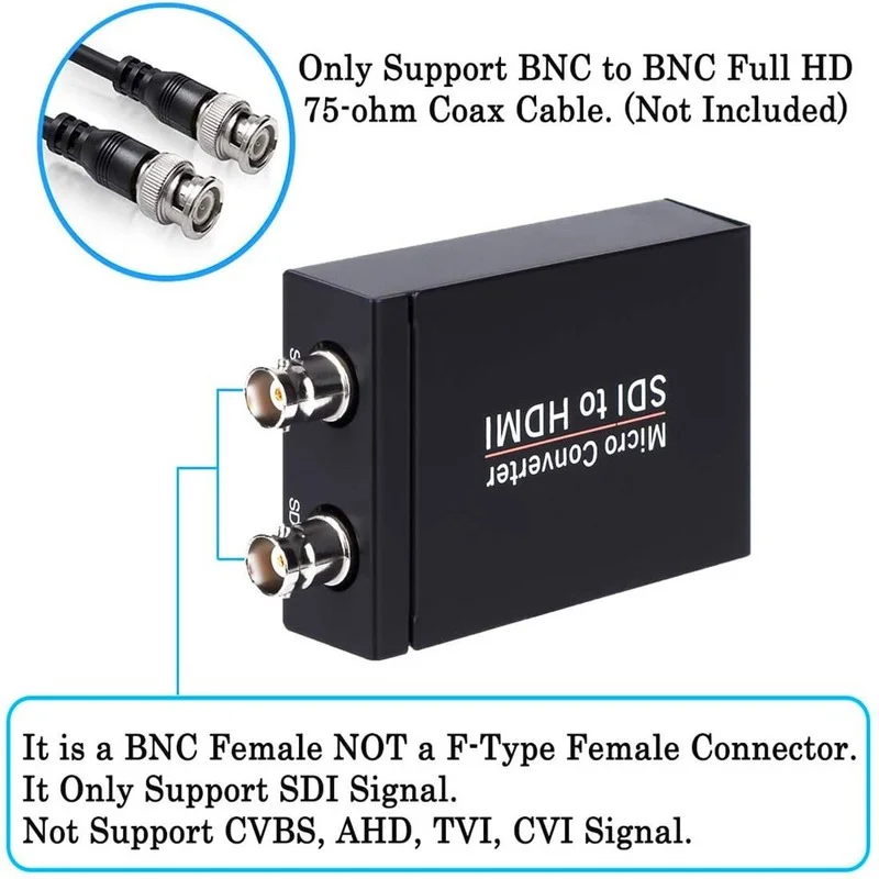 

1080P HDMI-compatible To 3G HD SDI Video Audio Micro Installation Disassemble Conveniently for HDTV Monitor Camera