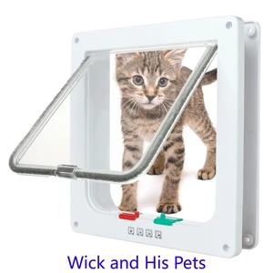 Dogs Cats Can Enter and Exit The Controllable Pet Door Cat Door and Dog Door Safe and Reliable Pet Products Puppy Kitty Gate Pet
