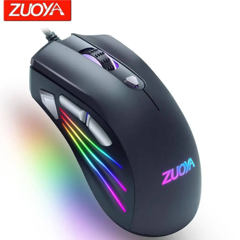 

Profession Wired Gaming Mouse Computer Mice 7200DPI Optical Sensor RGB Light Backlight Mause For PC Laptop Gamer