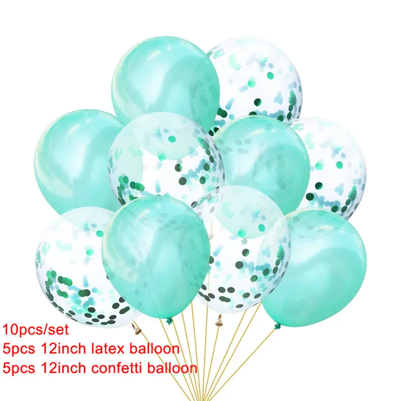 10pcs mixed 7 10 шт мульти розовое золото сердце фольгированные шары конфетти латексные воздушные шары для дня рождения вечерние украшения дети взрослые шарики для свадьбы - Цвет: 10pcs mixed 7