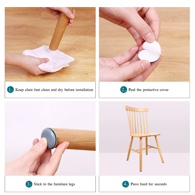 24 шт. самоклеящиеся Слайдеры для мебели 25 х35 мм