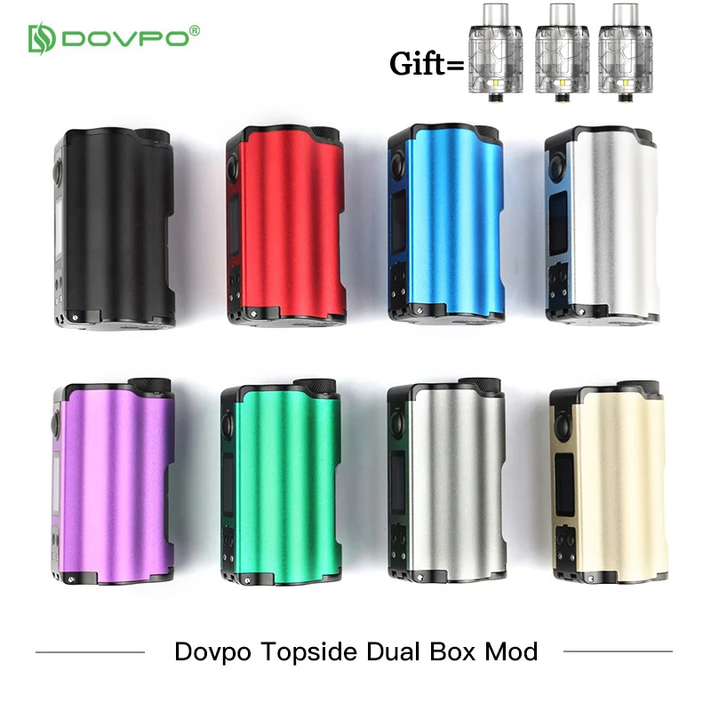 Цветной DOVPO топ с двойным заполнением TC Squonk мод с 10 мл бутылка электронных сигарет моды против Voopoo Drag 2/Vape мод