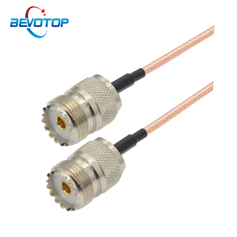 

UHF Female to UHF Female SO239 Jack RG316 Pigtail RF Coaxial Antenna Extension Cable for CB Radio Ham Radio FM Transmitter