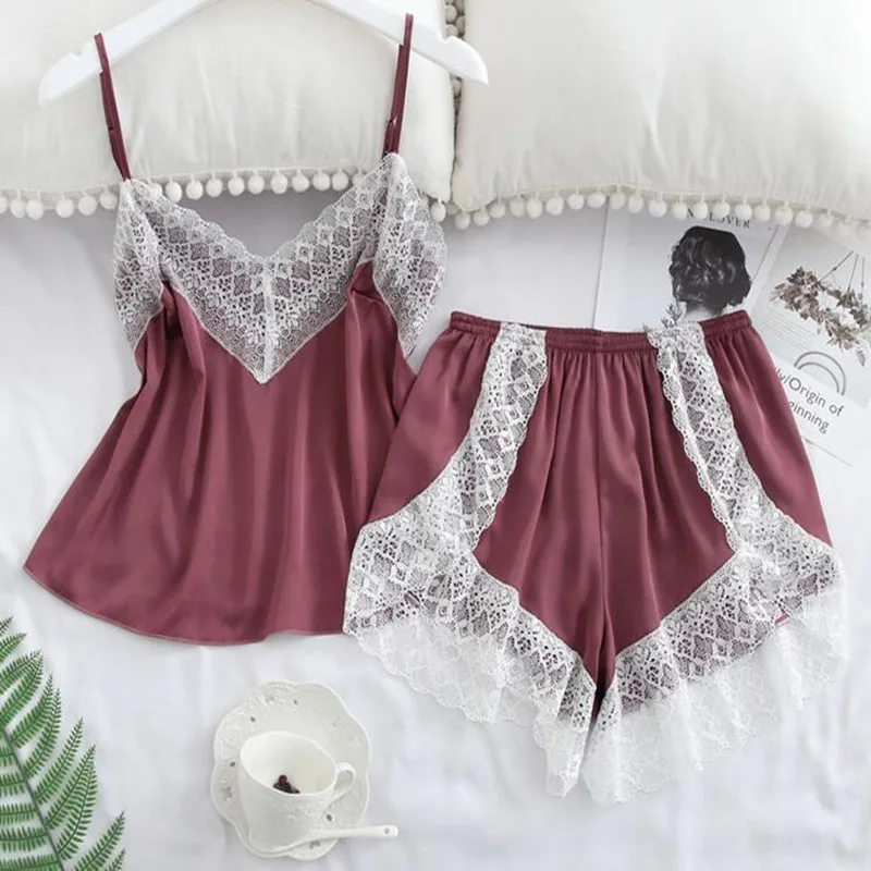 

3PC Stain Womens Suit Clothes New Arrival 2021 Silk Strap Dress Set Female Summer Fashion Robe Sexy Lace Sleepwear Bath Gown XXL