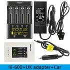 Зарядное устройство LiitoKala Lii-600 LCD, с дисплеем, для батарей 3,71,2 В, AAAAA, 18650, 26650, 16340, 14500, 10440, 18500 + адаптер на 12 В, 5 А