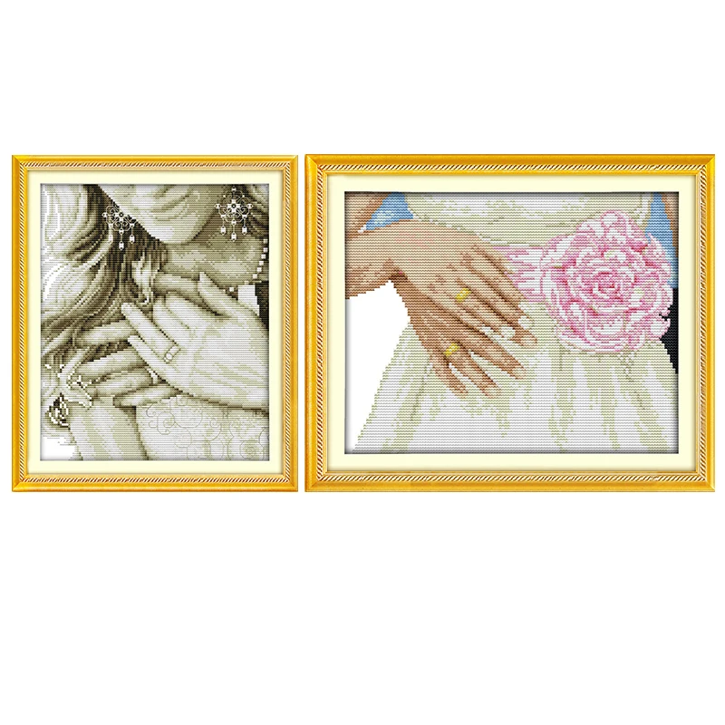 Свадебное кольцо для пар домашний декор наборы вышивки крестиком DMC 11 & 14CT Набор