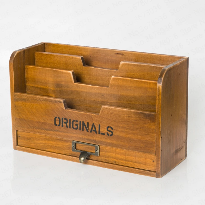 2019 Твердый Деревянный Ретро Шкаф для хранения коробка газет книг журналов стойка