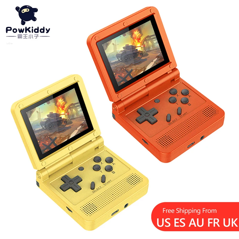 

Игровая консоль POWKIDDY v90, 3-дюймовая, IPS-экран, портативная, ретро, PS1