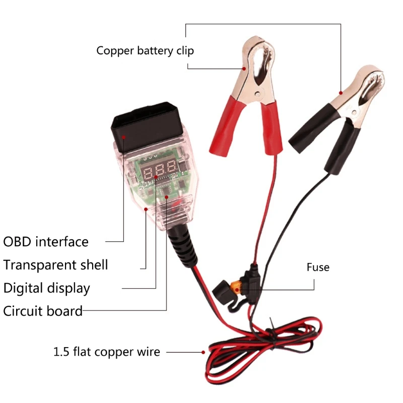 

OBD2 Automotive Battery replacement Tool Car Computer Memory Saver 28GC