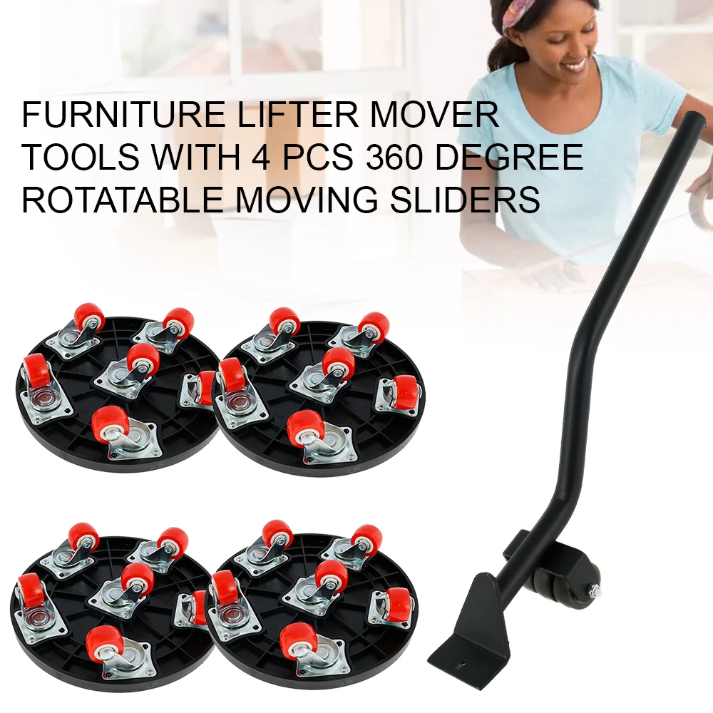 

Professional Furniture Mover Safe Furniture Lifter Mover Set Transport Aid Practical Save Effort Heavy Load Moving Wheel Roller