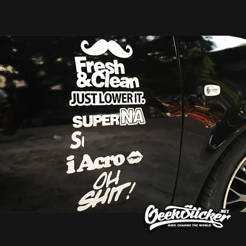 Hellafпышные наклейки на двери автомобиля аксессуары Scrawl Oh Shxt Rotiform Illest стиль JDM