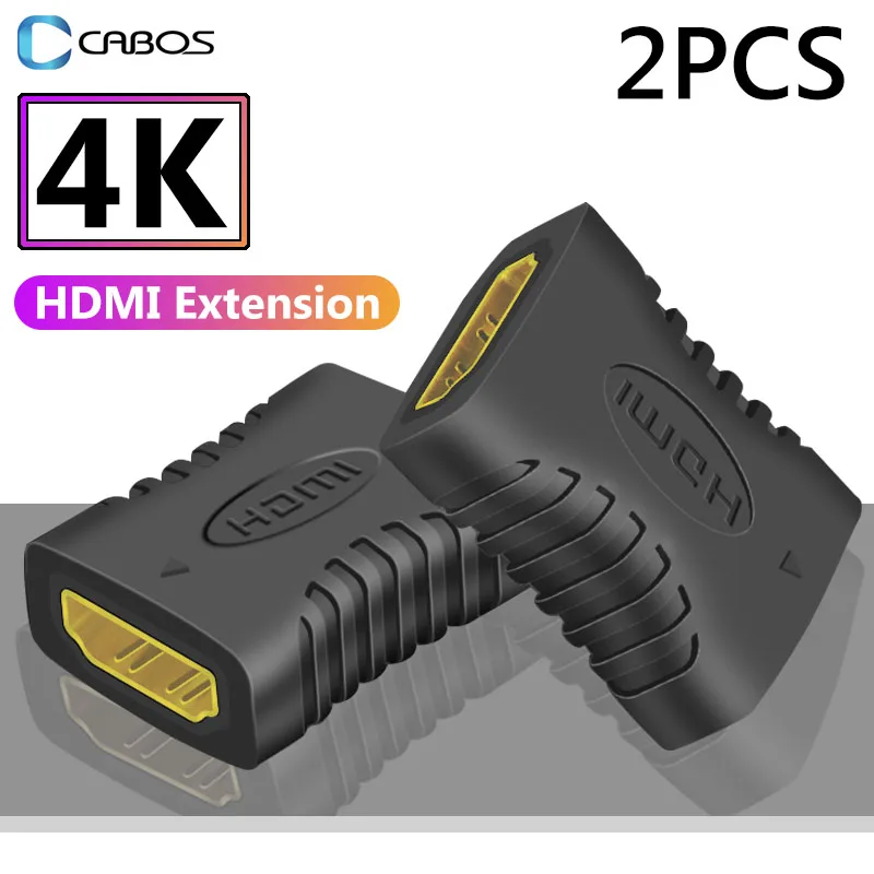 2 PCS 4K HDMI-Compatible Cable Extender Adapter Female To Female For PS4 PS3 PC TV Box Monitor Tablet Laptop HD 1080P Extender