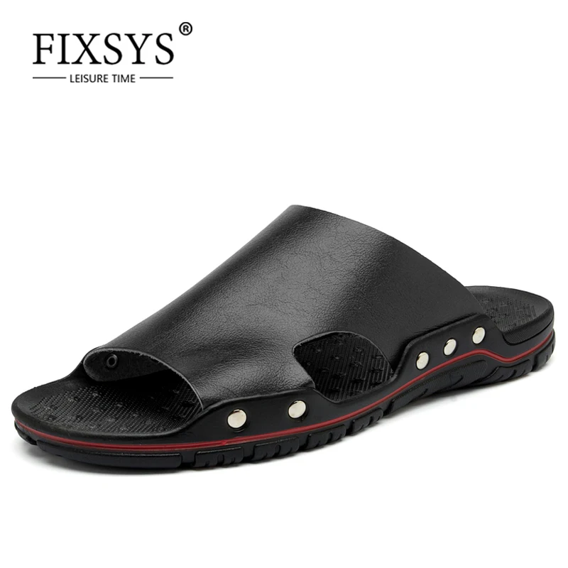 

Шлепанцы FIXSYS мужские летние, Нескользящие, дышащие, легкие повседневные, пляжная обувь для улицы, летние Тапочки