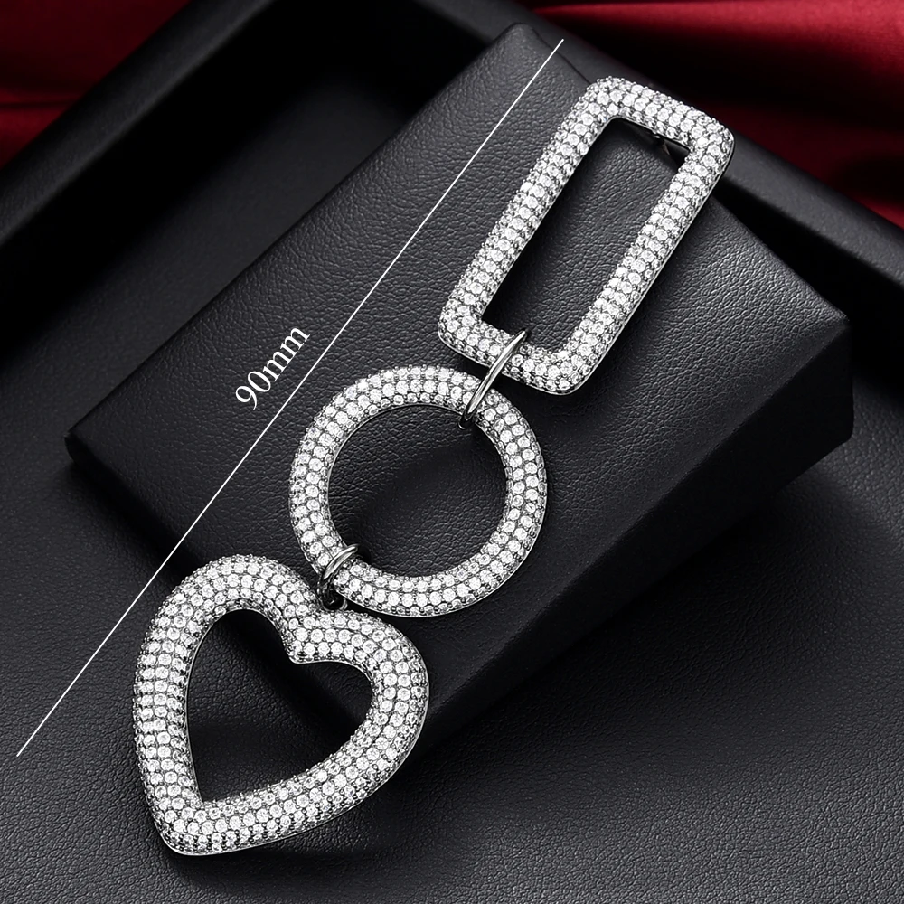 

KellyBola New BOHO Golden Chain Pendant Necklace Jewelry Girl Bride Wedding Brand New Shiny CZ Romantic 2021