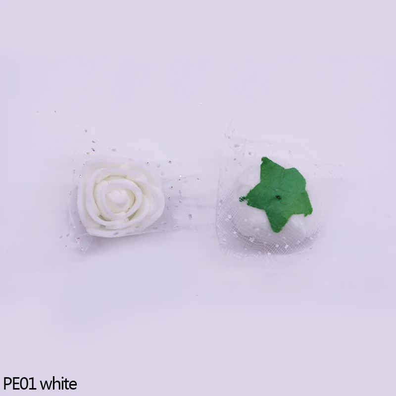 50/100/200 шт. 2 см мини пены Роза Искусственный цветок розы с пряжей Свадебная вечеринка «сделай сам», подарок на день Святого Валентина украшения свадебные принадлежности - Цвет: PE01